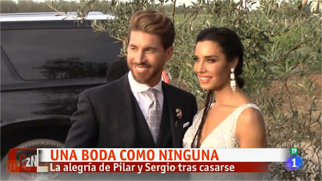 Pilar Rubio y Sergio Ramos convertidos en marido y mujer