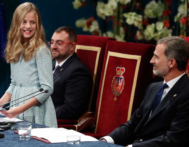 La hija de Felipe VI dio su primer discurso en los premios Princesa de Asturias 